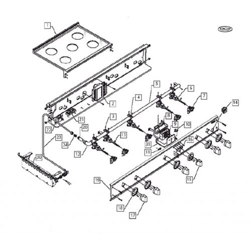 211080 DCS Range Oven Thermostat Knob