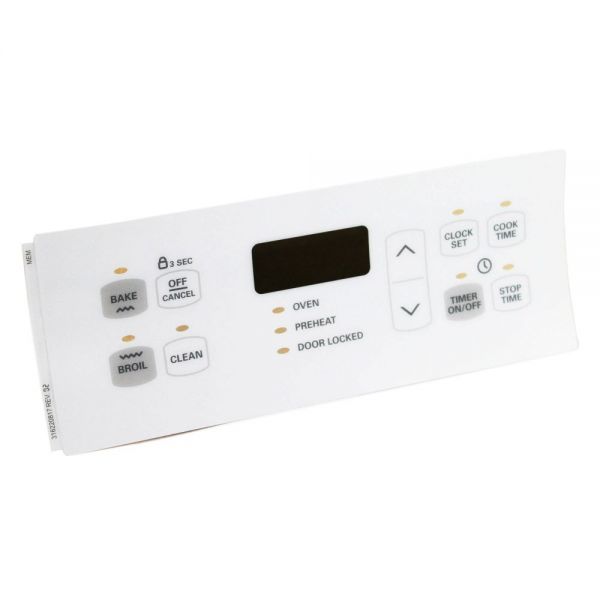 316220817 Sears Kenmore Range Control Overlay White