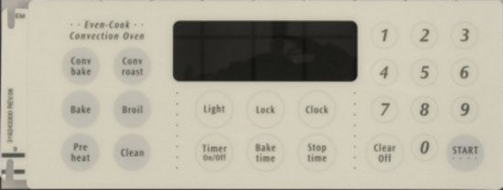 316243300 Frigidaire Oven Range Clock Overlay White