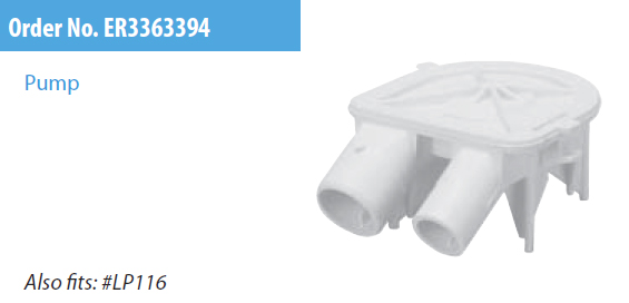 ER3363394 ERP Replacement Water Pump 3363394 Whirlpool Kenmore