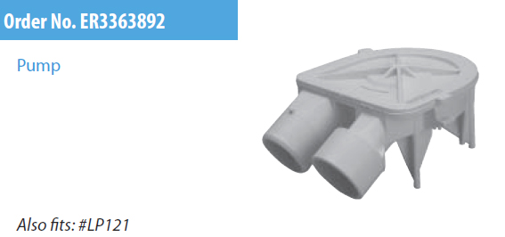 ER3363892 ERP Replacement Water Pump Whirlpool 3363892